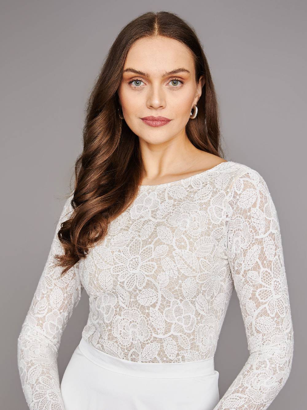 Limberry Langärmeliger Braut-Body mit tiefem Rückenausschnitt - LARA