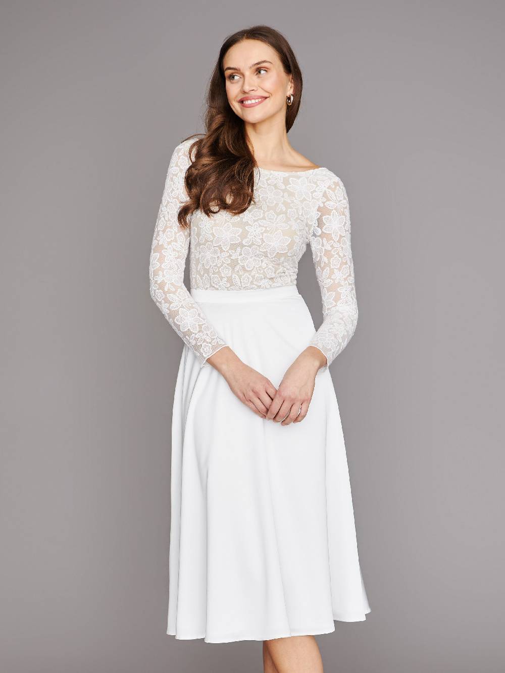 Limberry Langärmliger Braut-Body Mit Tiefem Rückenausschnitt - PAULA