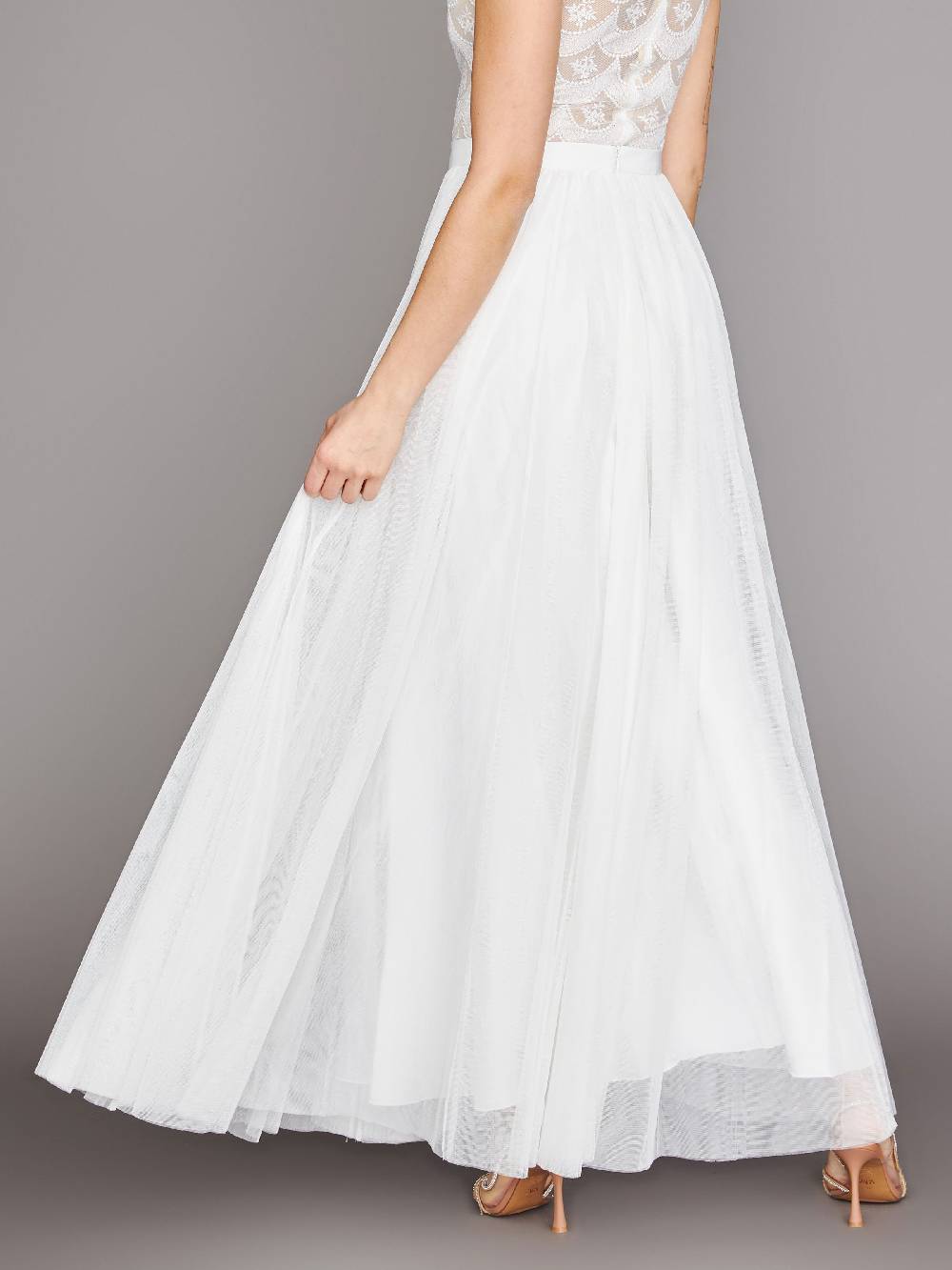 Limberry Langer Braut-Rock Aus Tüll In Crémeweiß - HELEN MAXI