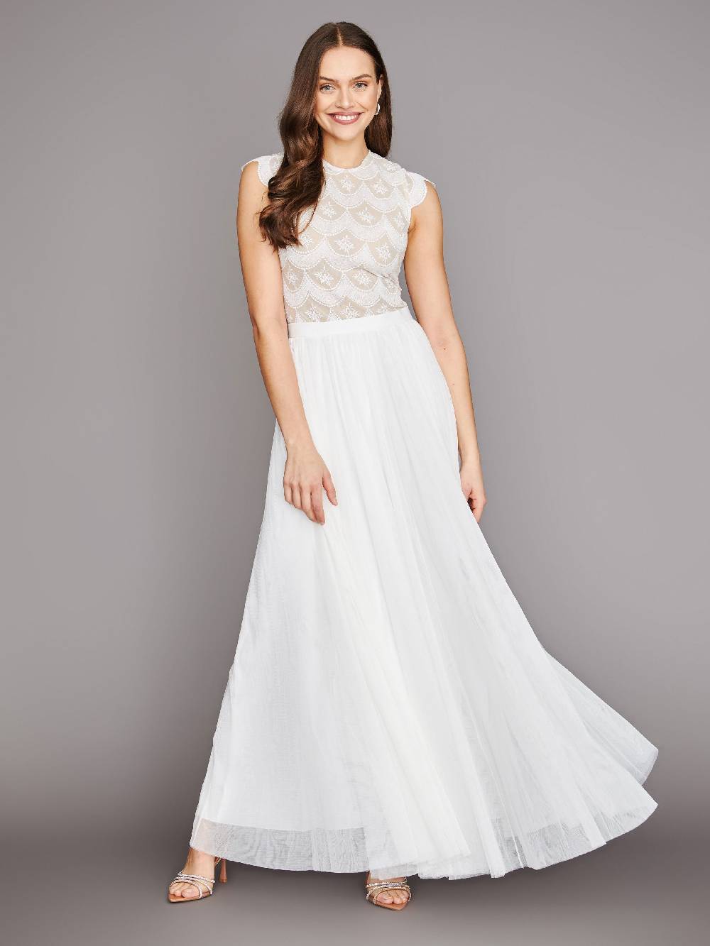 Limberry Langer Braut-Rock Aus Tüll In Crémeweiß - HELEN MAXI