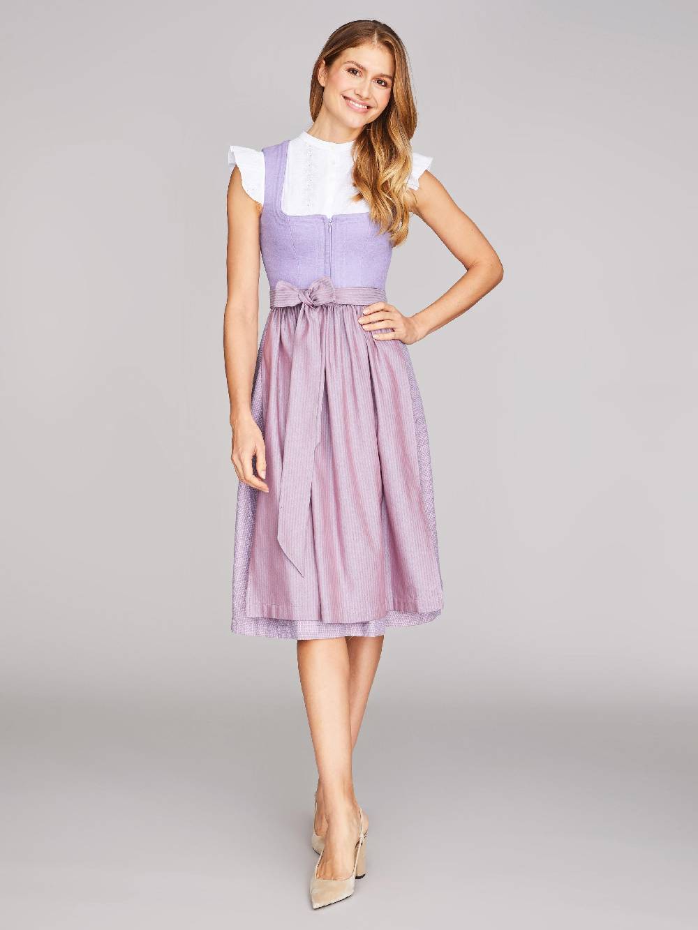 Limberry Lavendel-farbenes Dirndl Mit Schnursteppung - CLAIRE LAVENDER