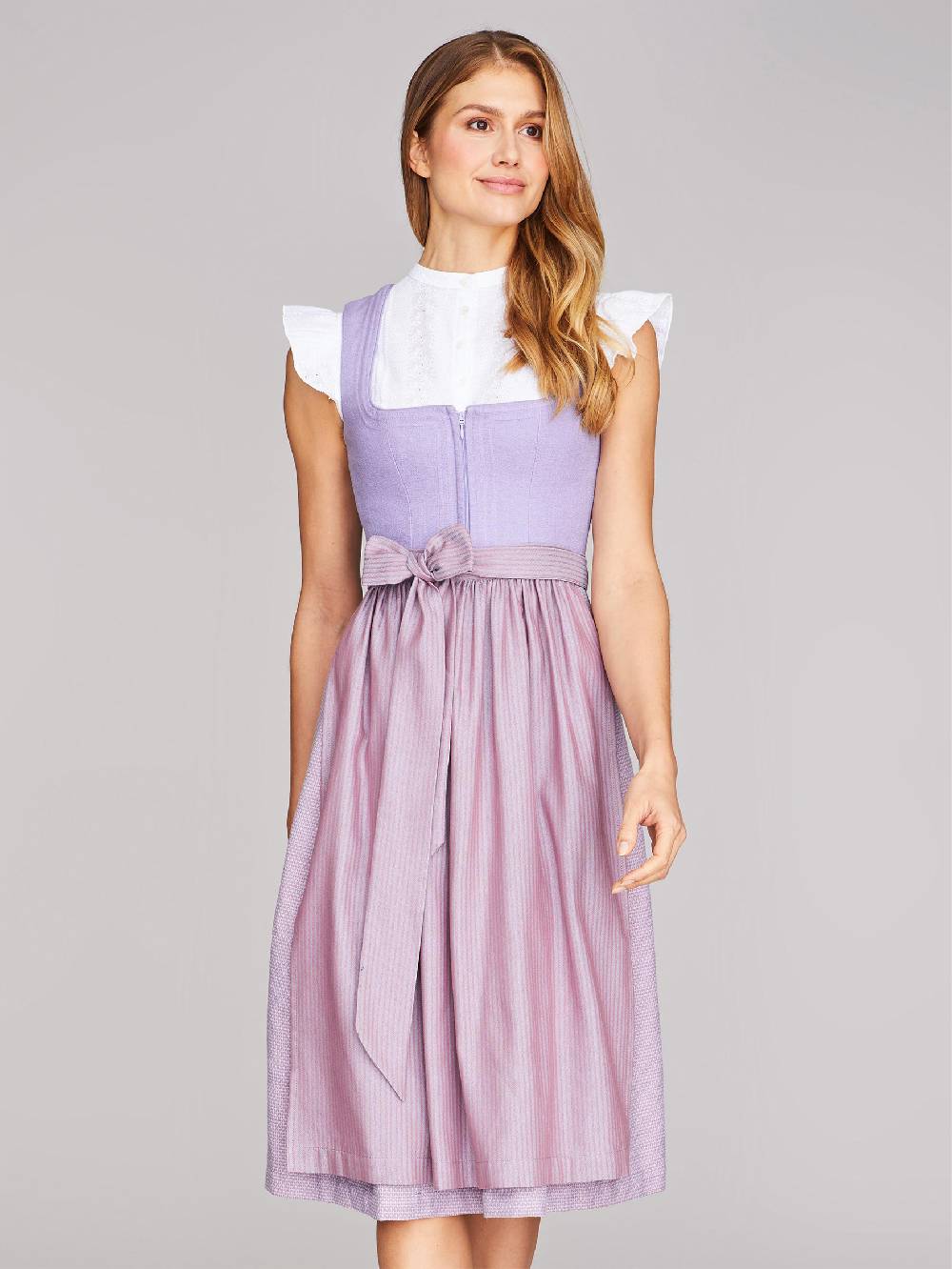 Limberry Lavendel-farbenes Dirndl mit Schnursteppung - CLAIRE LAVENDER