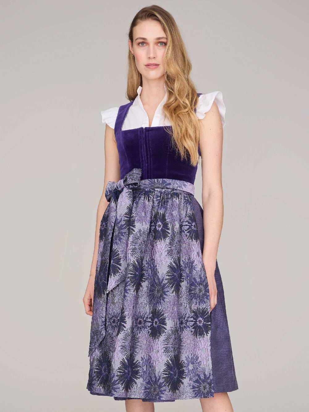 Limberry Lila-farbenes Dirndl Mit Samt-Mieder - SOFIA PURPLE VELVET