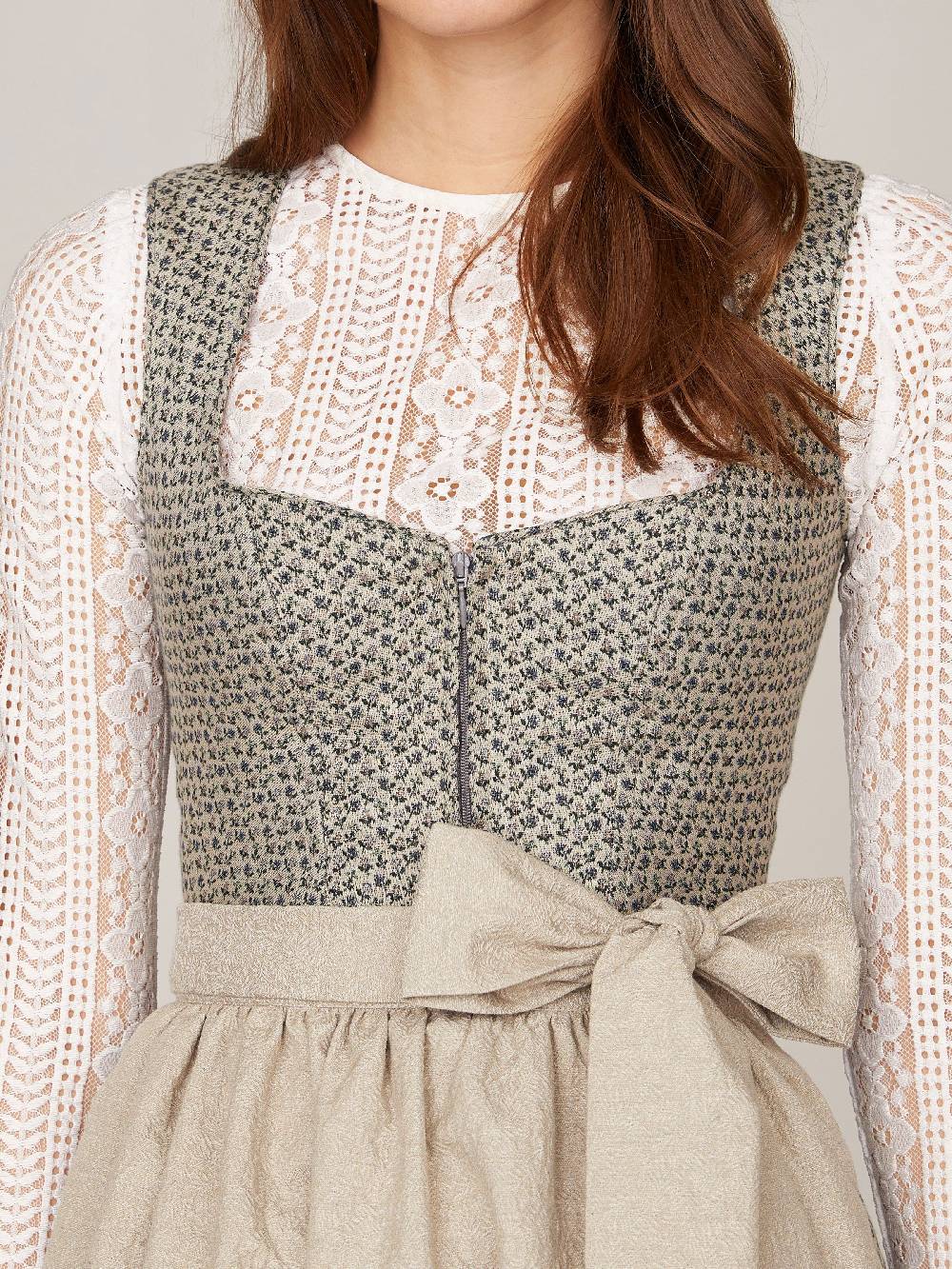 Limberry Beige-Blaues Dirndl - ANNE SMOKE BLUE