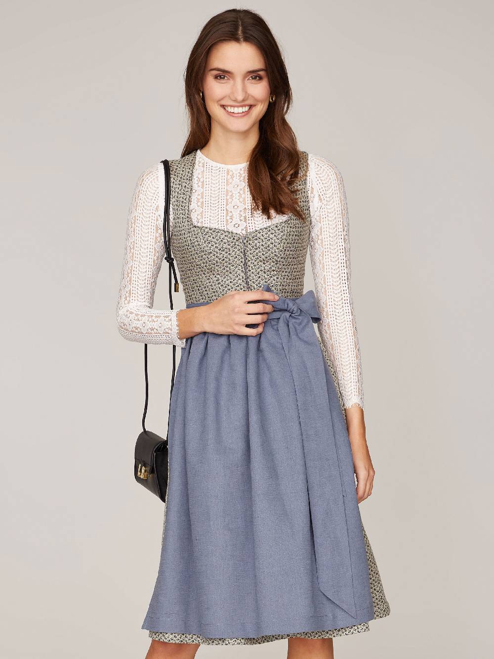 Limberry Beige-Blaues Dirndl - ANNE SMOKE BLUE