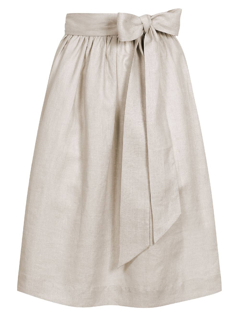 Limberry Beige Dirndlschürze aus Leinen - PAULA