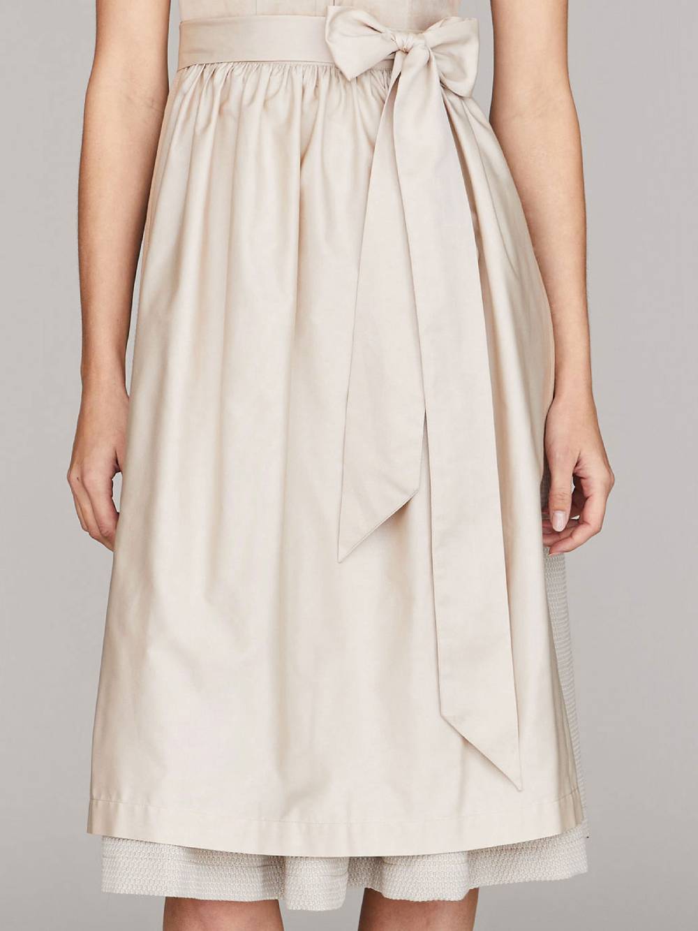 Limberry Beige Einzelschürze in Seidenoptik - FRIEDA