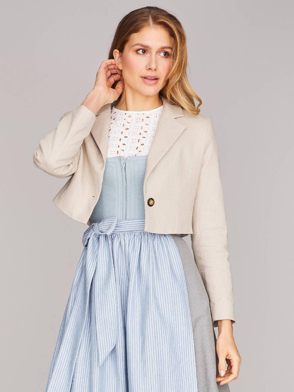 Limberry Beiger Trachtenjanker - HAZEL SANDSTONE