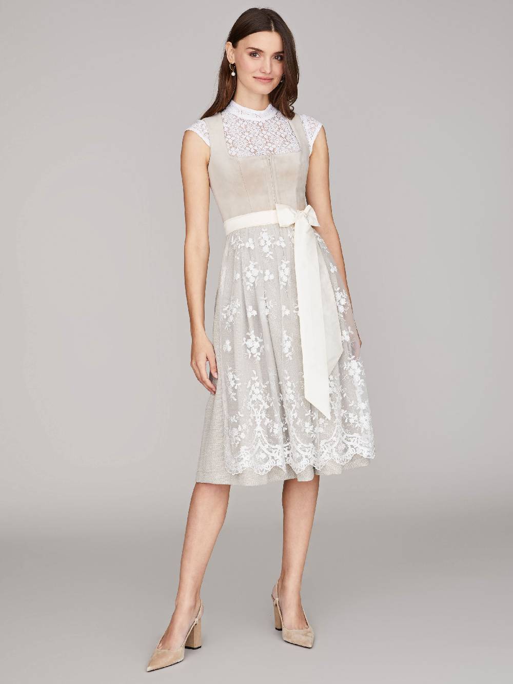 Limberry Beiges Samtdirndl - RUTH SANDSTONE