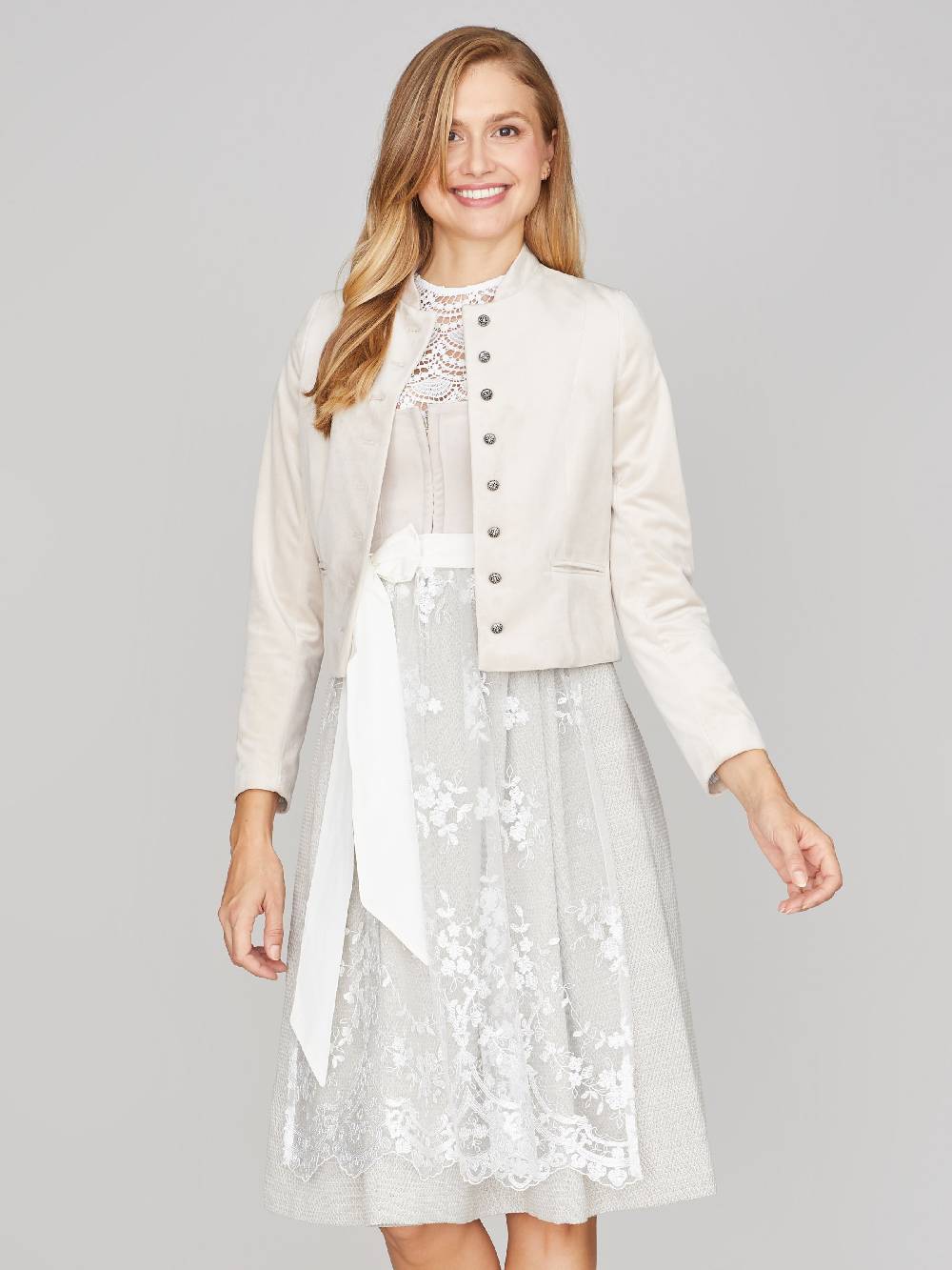 Limberry Beiges Samtdirndl - RUTH SANDSTONE