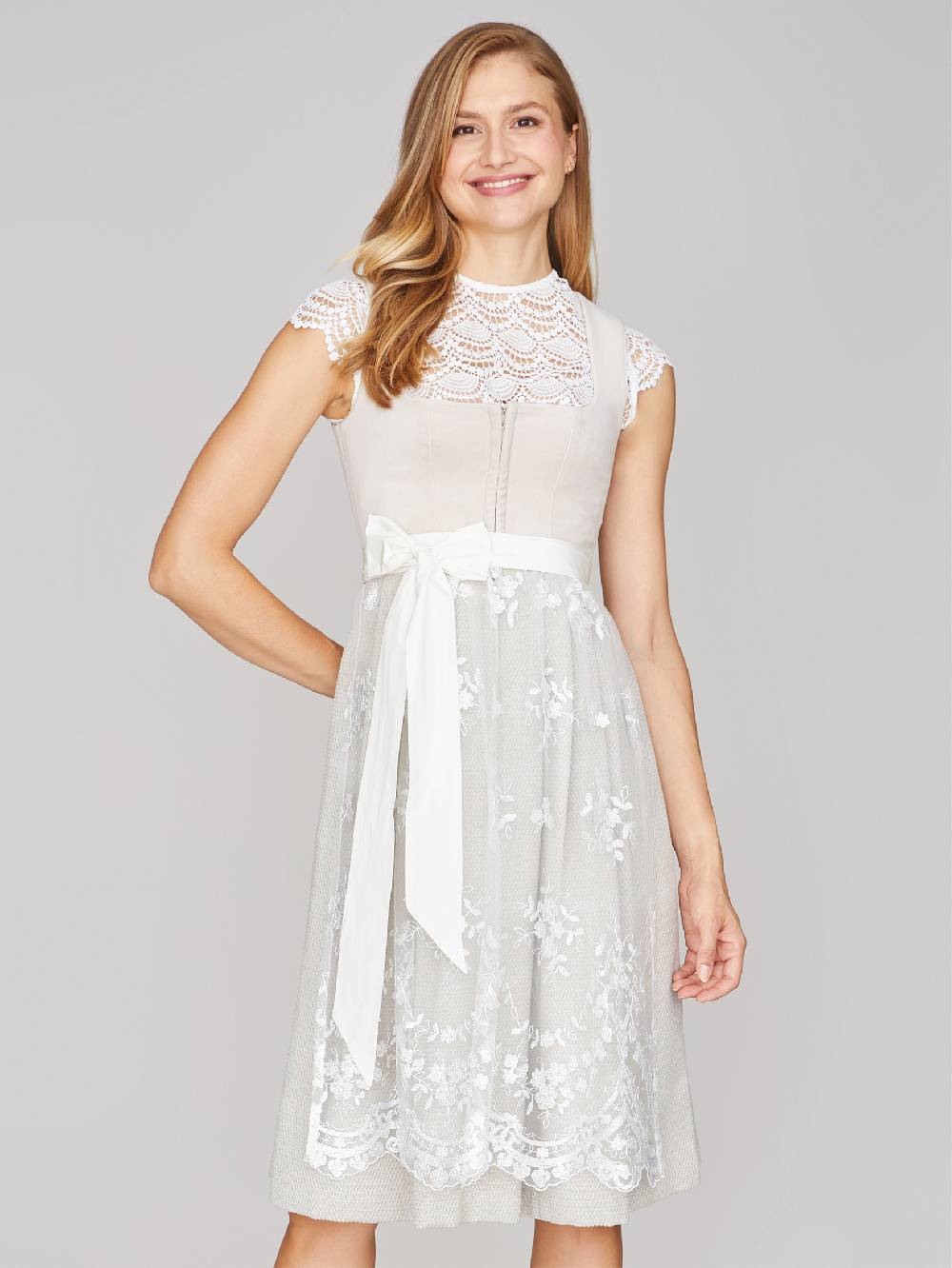 Limberry Beiges Samtdirndl - RUTH SANDSTONE