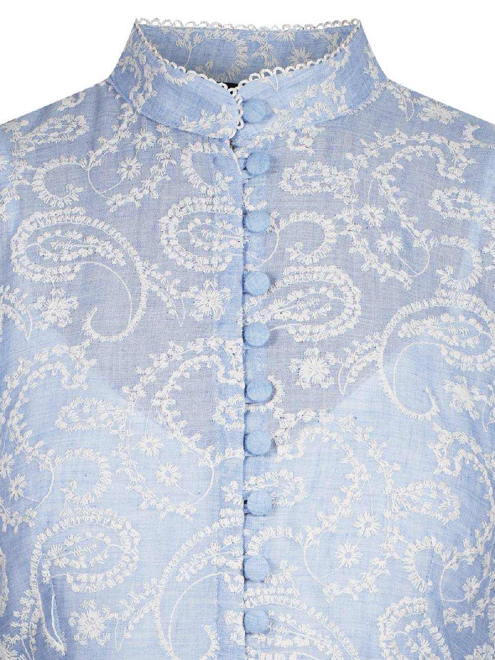 Limberry Blau-Weißes Kleid Aus Lochspitze - POPPY