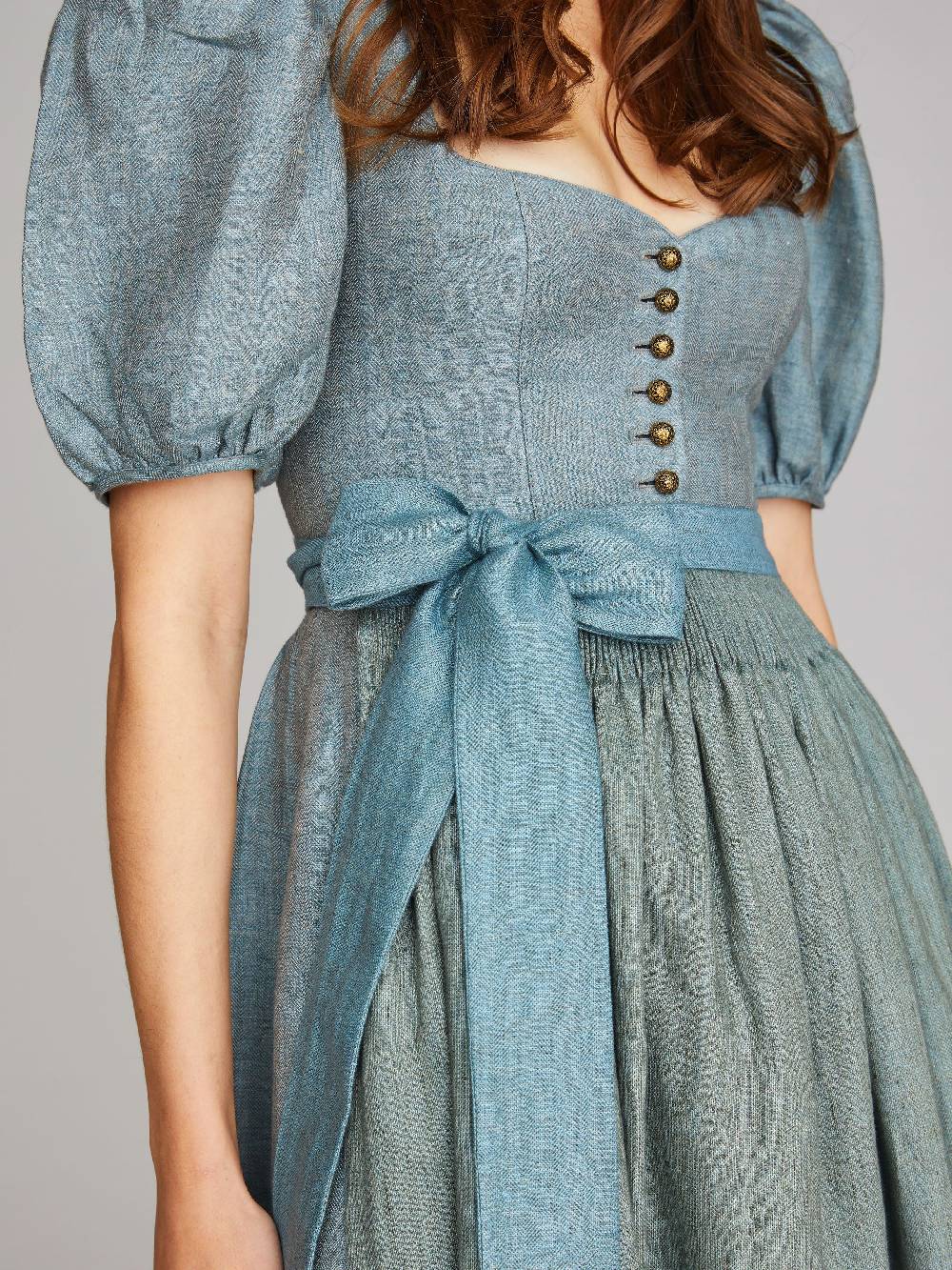 Limberry Blaues Dirndl Mit Ärmeln - LINA ARONA BLUE