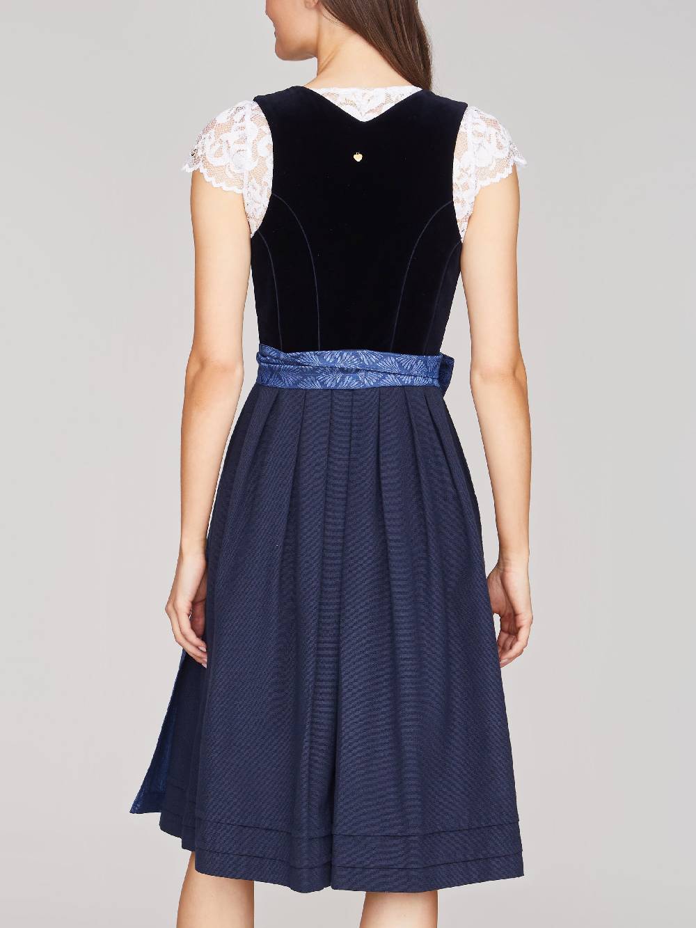 Limberry Blaues Dirndl Mit Samt-Mieder - CAMILLA