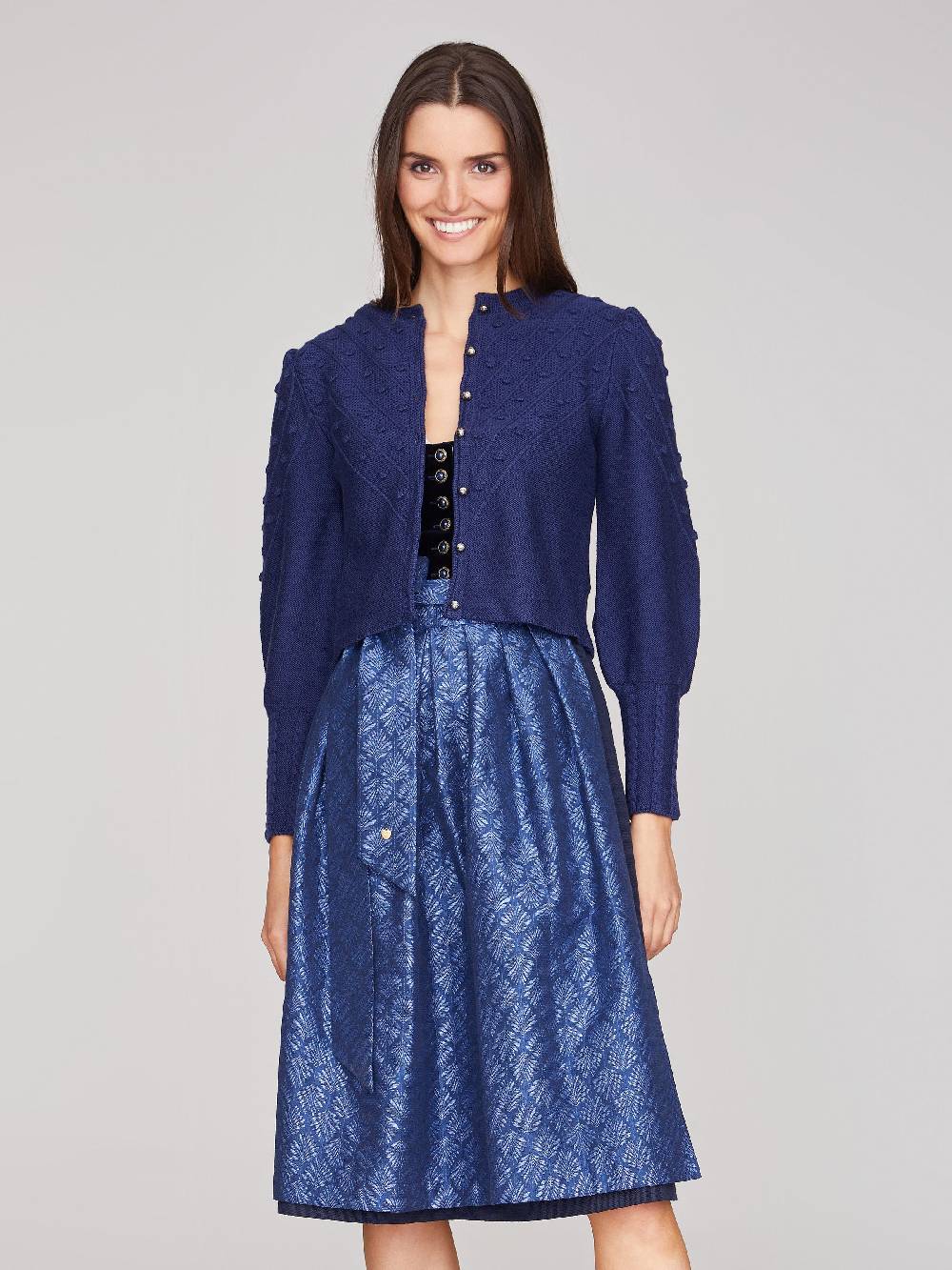 Limberry Blaues Dirndl Mit Samt-Mieder - CAMILLA