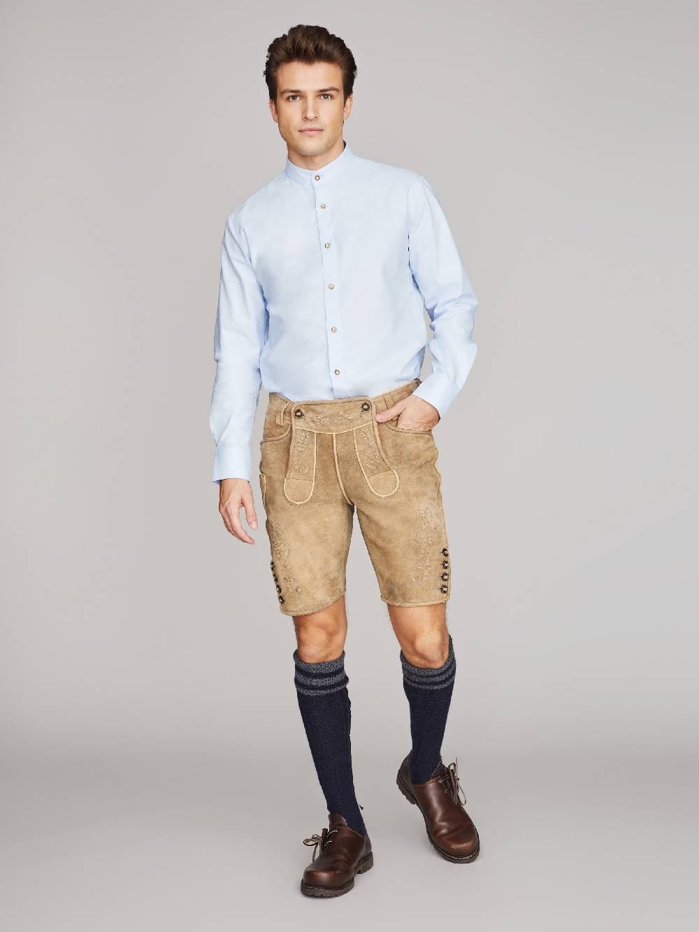 Limberry Blaues Trachtenhemd - ANTON BLAU