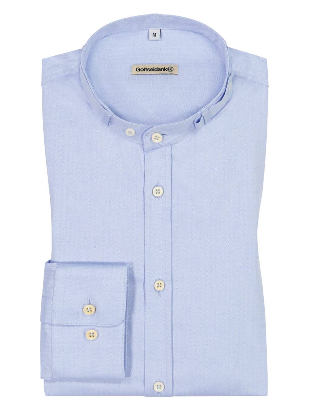 Limberry Blaues Trachtenhemd - LENZ TAUBENBLAU