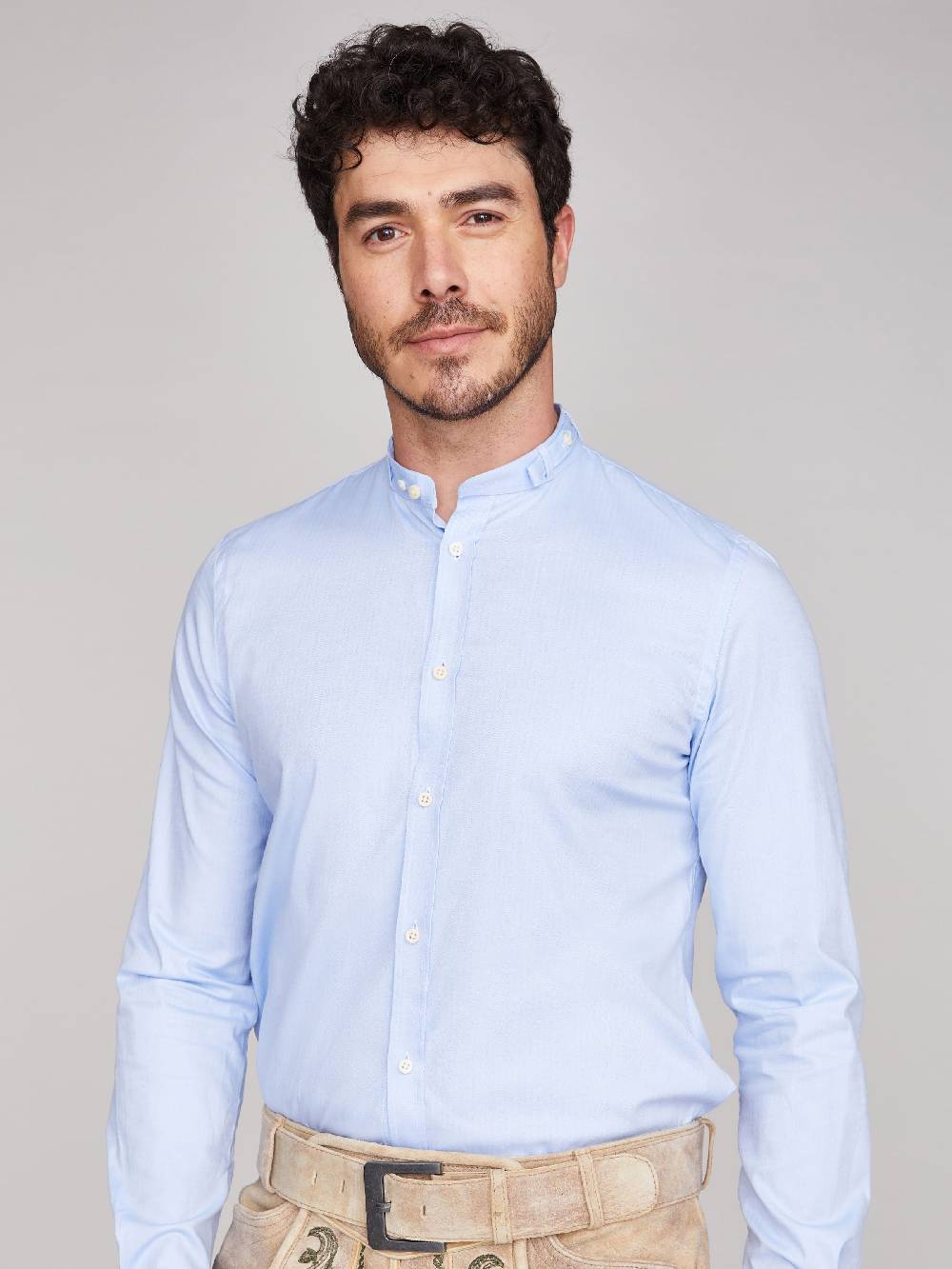 Limberry Blaues Trachtenhemd - LENZ TAUBENBLAU