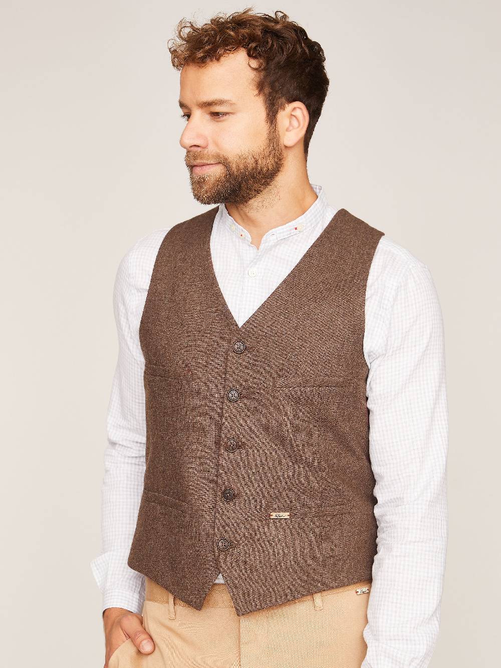 Limberry Braune Trachtenweste - SEBASTIAN BRAUN
