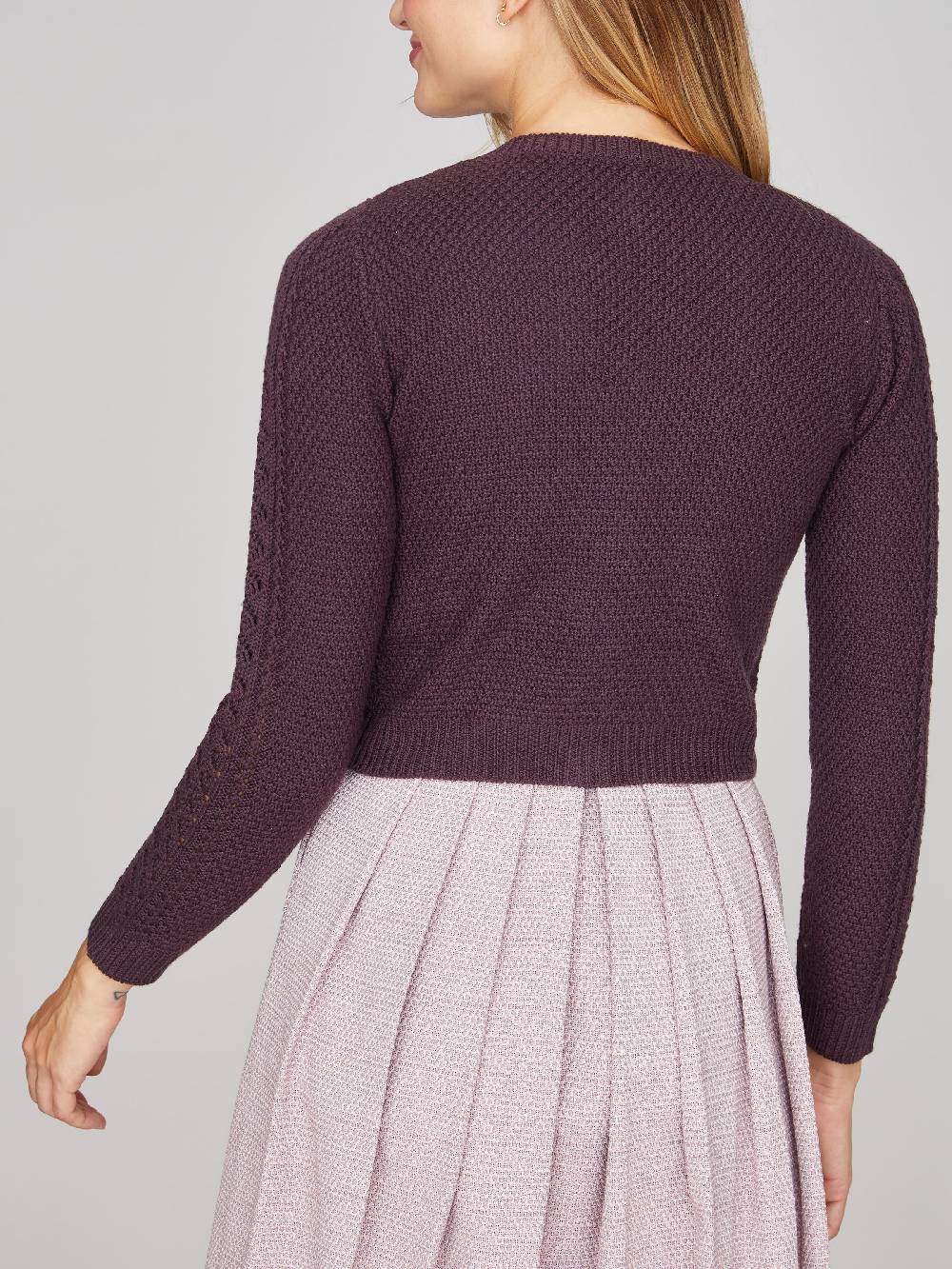 Limberry Brombeerfarbene Strickjacke - EVI