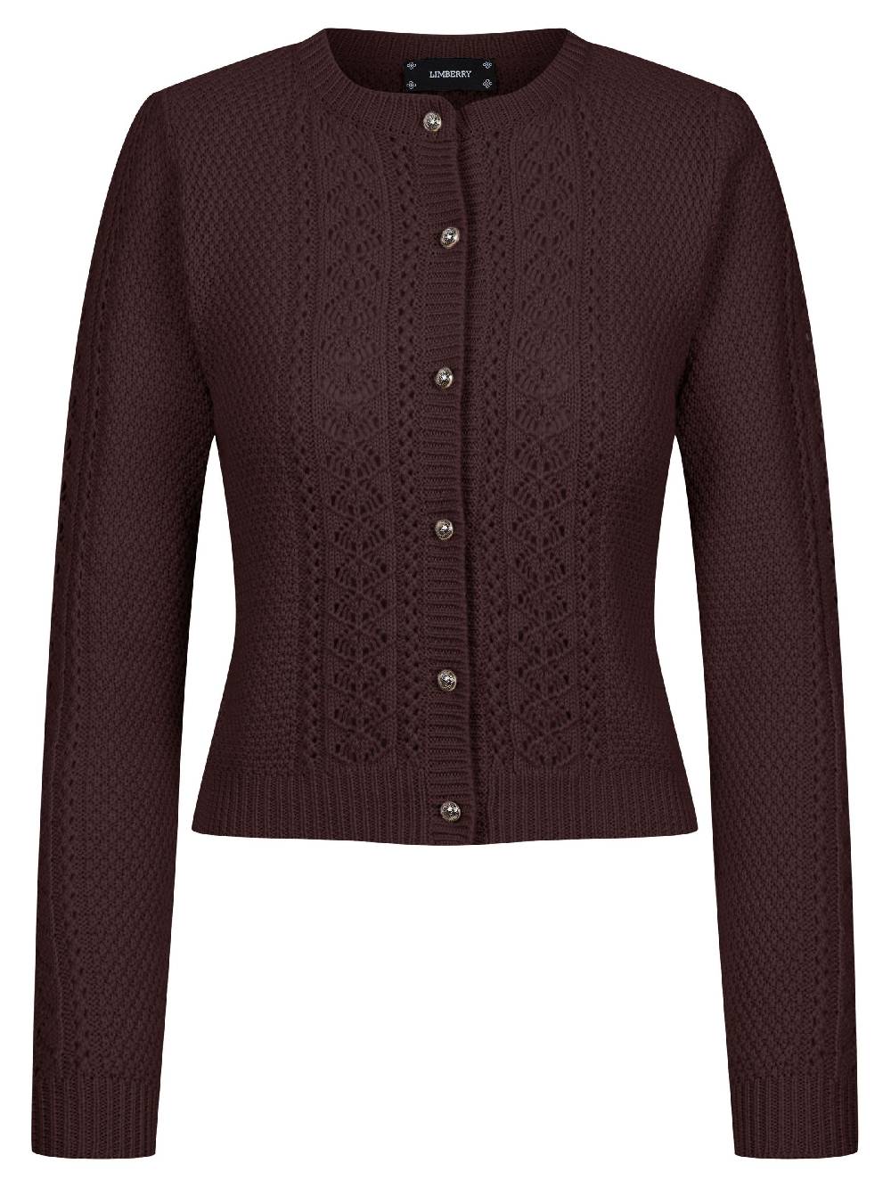 Limberry Brombeerfarbene Strickjacke - EVI