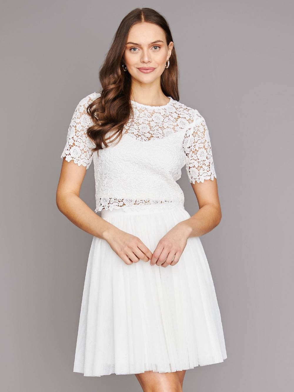 Limberry Cremefarbenes Braut-Top Mit Halbarm - NOVA