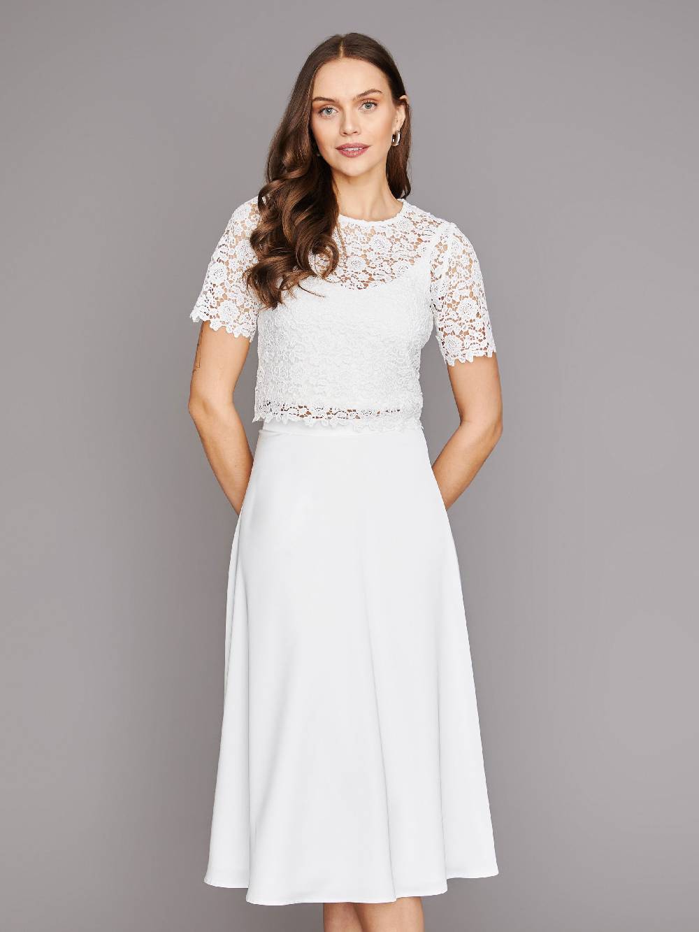 Limberry Cremefarbenes Braut-Top Mit Halbarm - NOVA