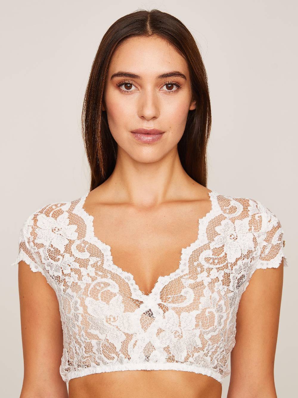 Limberry Cremeweiße Dirndbluse Aus Spitze - ANNA