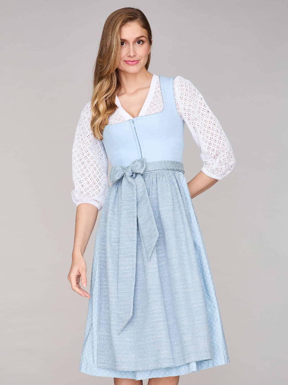 Limberry Cremeweiße Dirndlbluse Mit 3/4 Arm - LENI