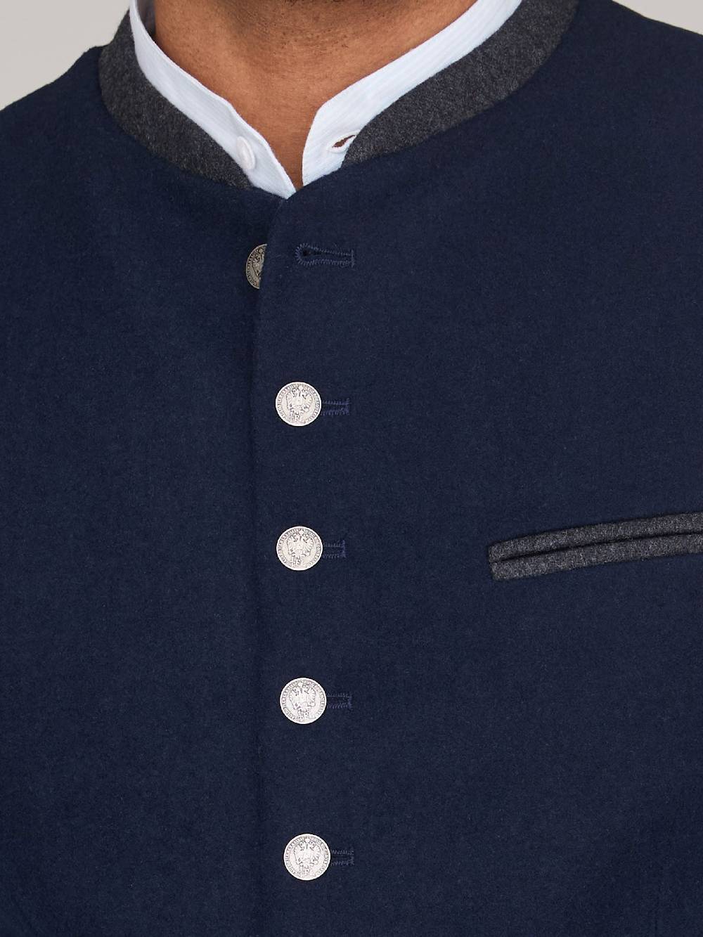 Limberry Dunkelblaue Trachtenweste - THEO DARK NAVY