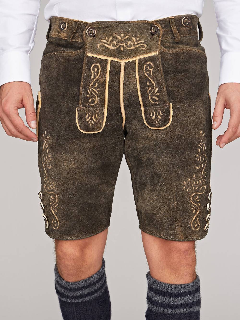 Limberry Dunkelbraune Lederhose - ALOIS AHORN