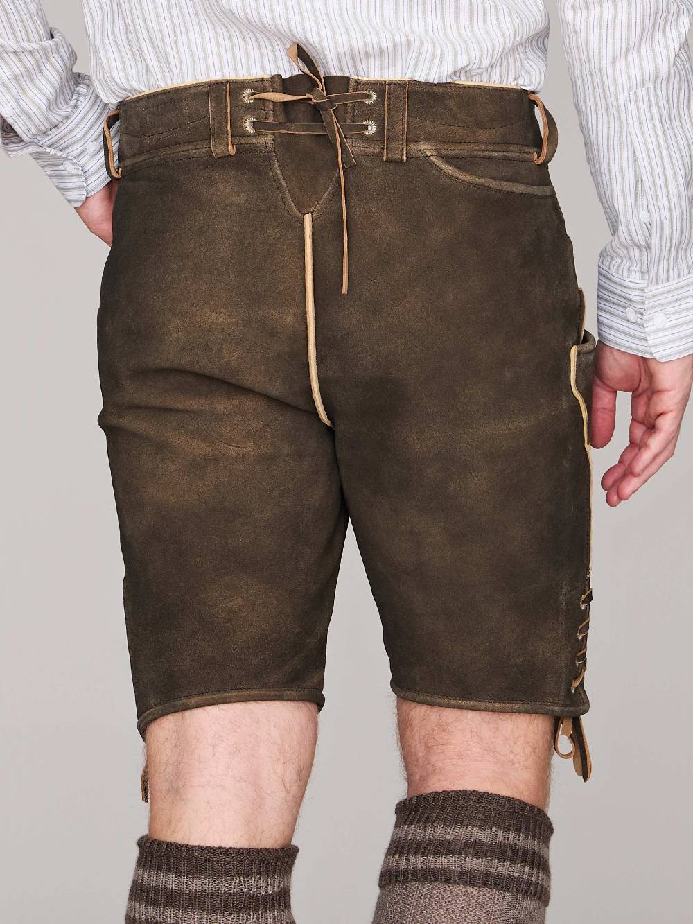 Limberry Dunkelbraune Lederhose - LEOPOLD BRAUN