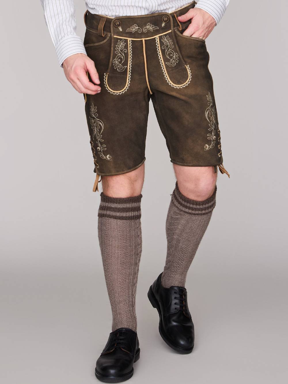 Limberry Dunkelbraune Lederhose - LEOPOLD BRAUN