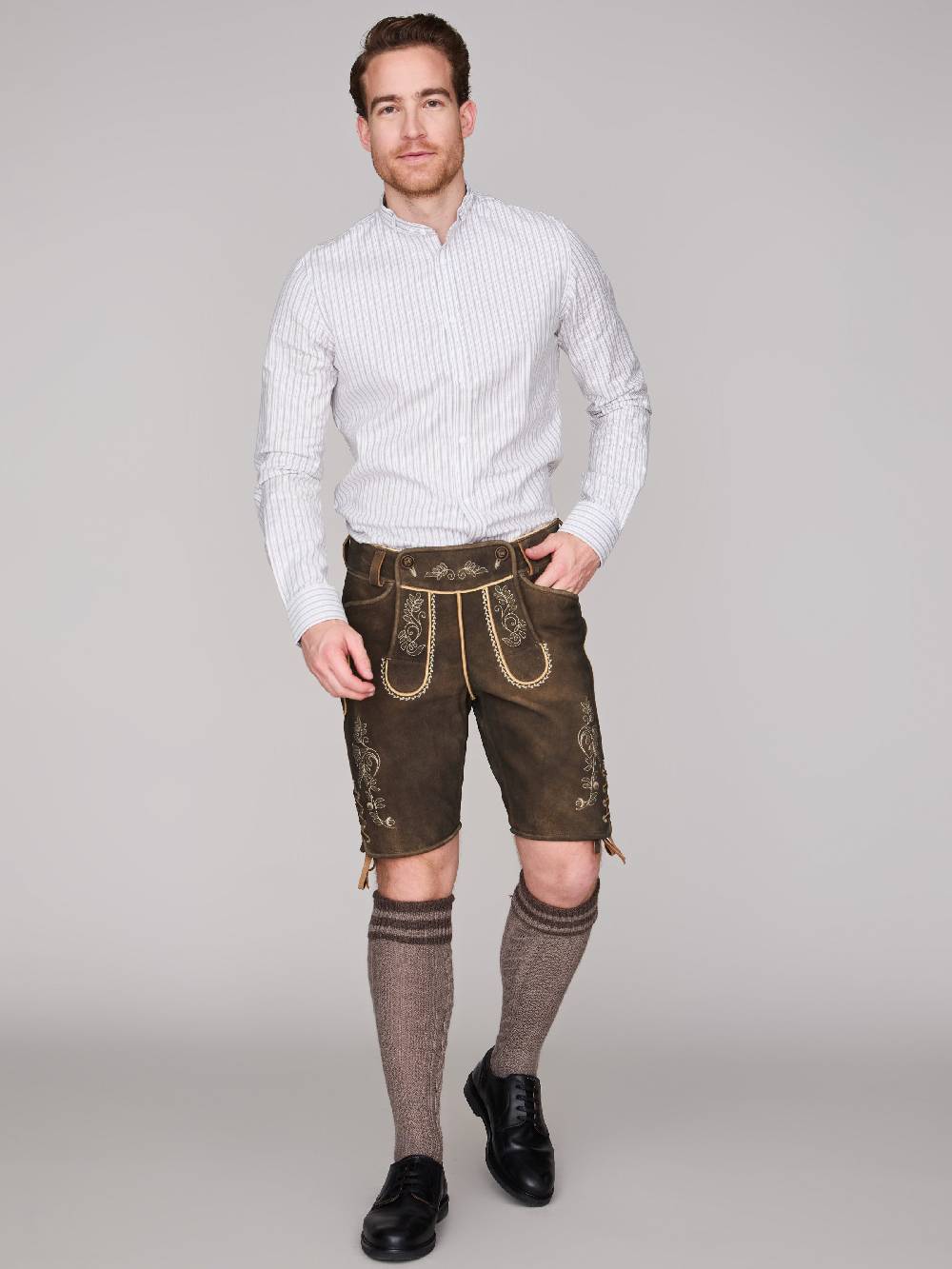 Limberry Dunkelbraune Lederhose - LEOPOLD BRAUN