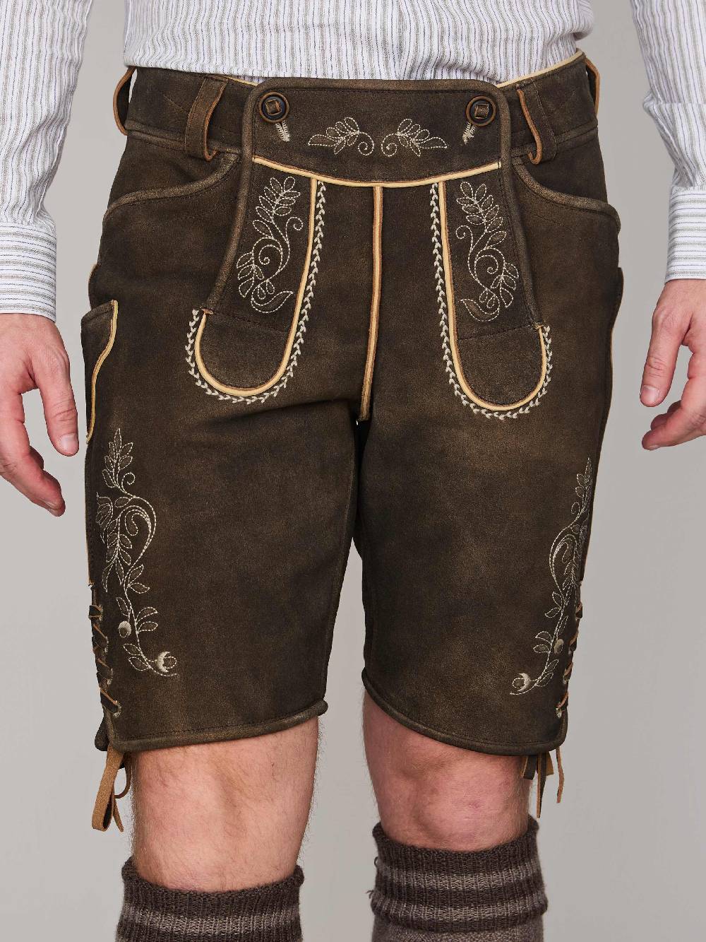 Limberry Dunkelbraune Lederhose - LEOPOLD BRAUN