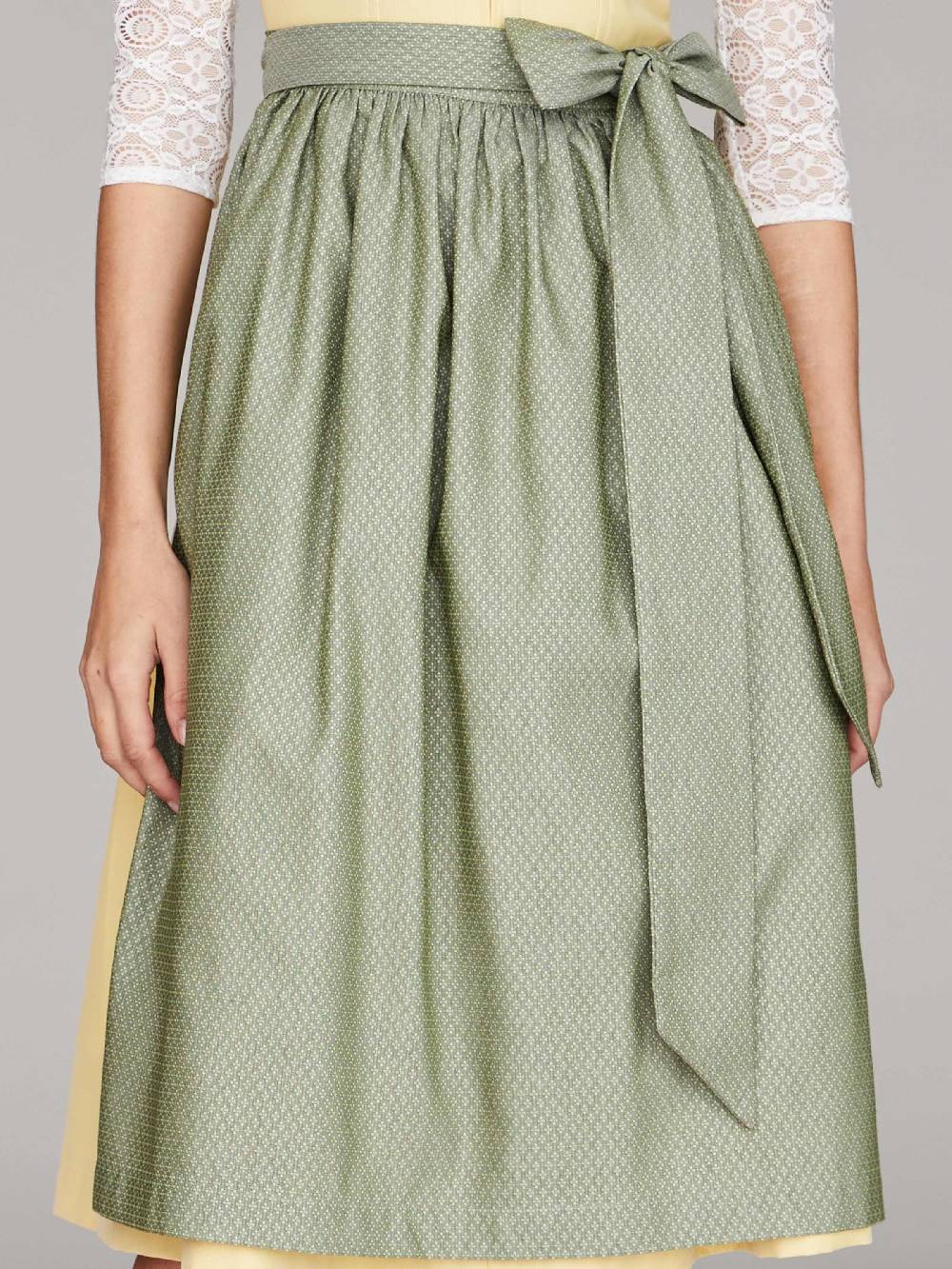 Limberry Gemusterte grüne Einzelschürze - FRIEDA