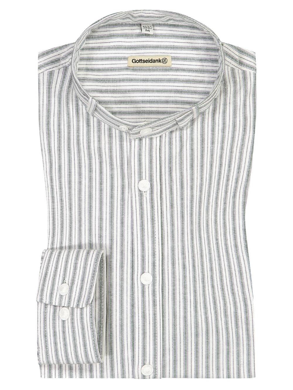 Limberry Gestreiftes Trachtenhemd - LENZ MOOSGRÜN