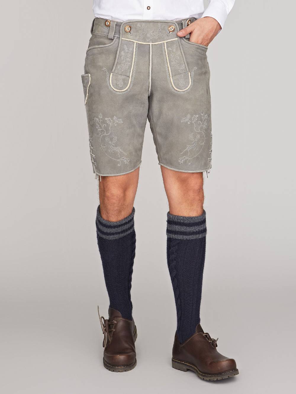 Limberry Graue Lederhose - VEIT GRAU