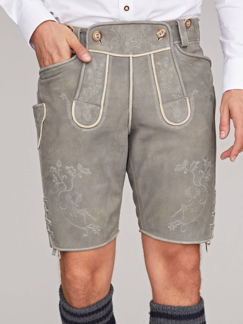 Limberry Graue Lederhose - VEIT GRAU