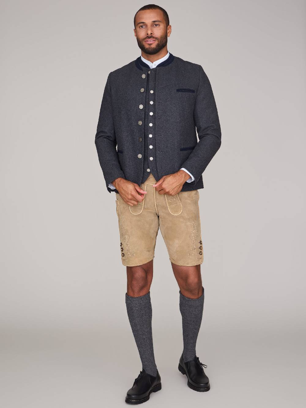 Limberry Grauer Trachtenjanker - VALENTIN SLATE GREY