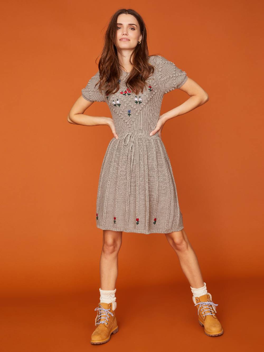 Limberry Graues Strickkleid - HEIDI