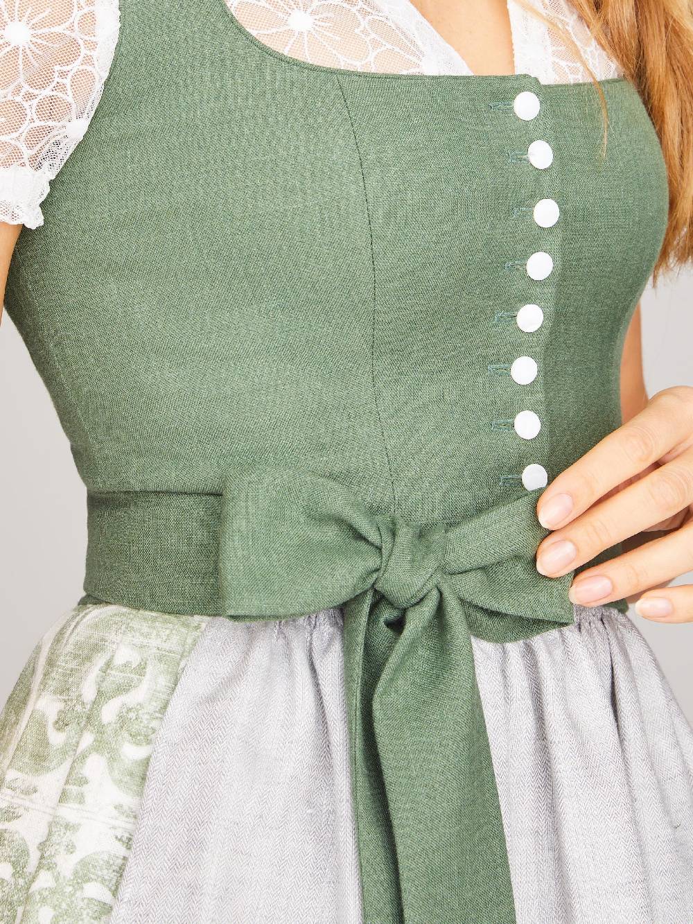 Limberry Grünes Dirndl Mit Knöpfen - CAROLINE