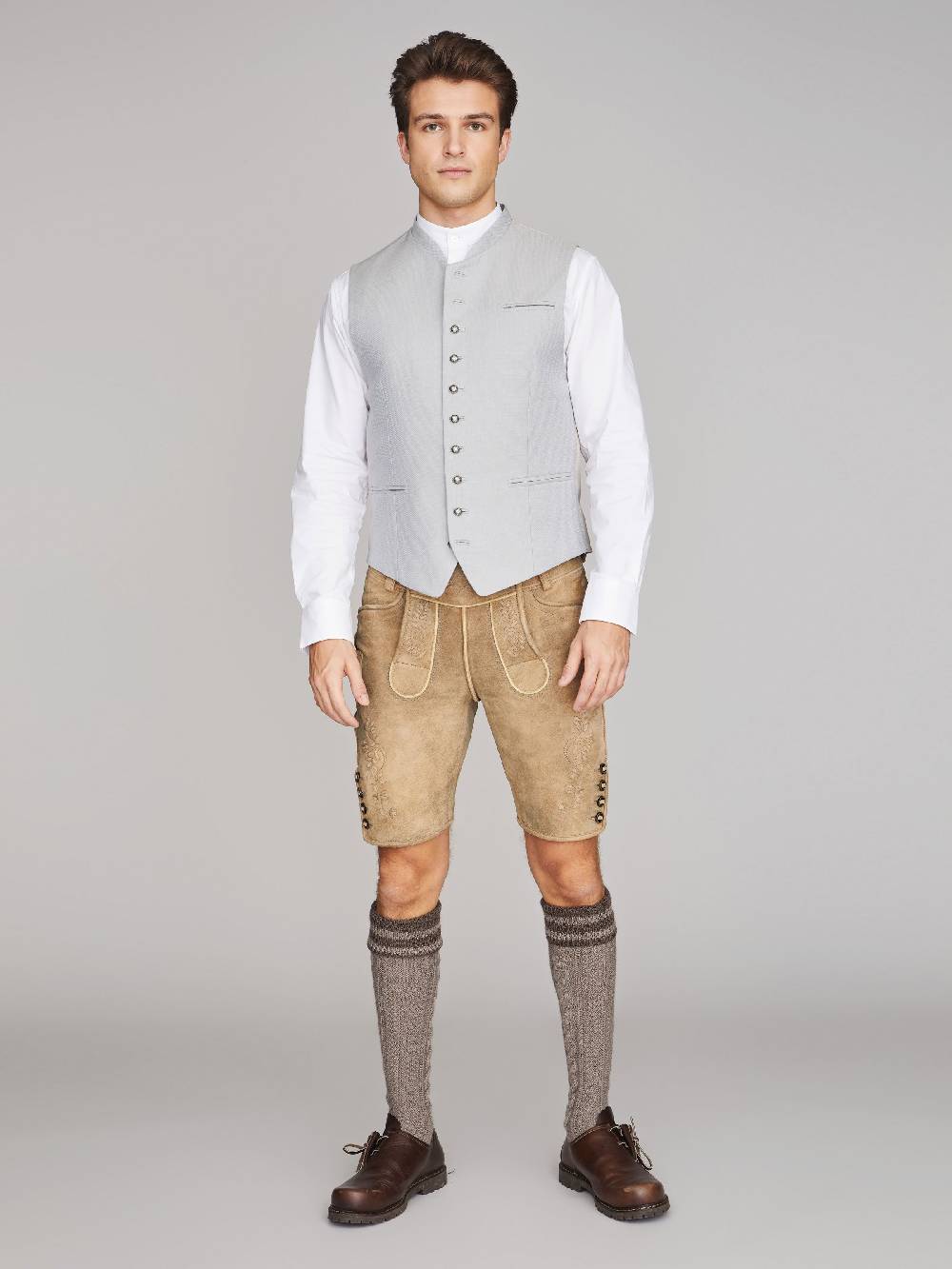 Limberry Hellgraue Trachtenweste - JULES CLOUDY GREY