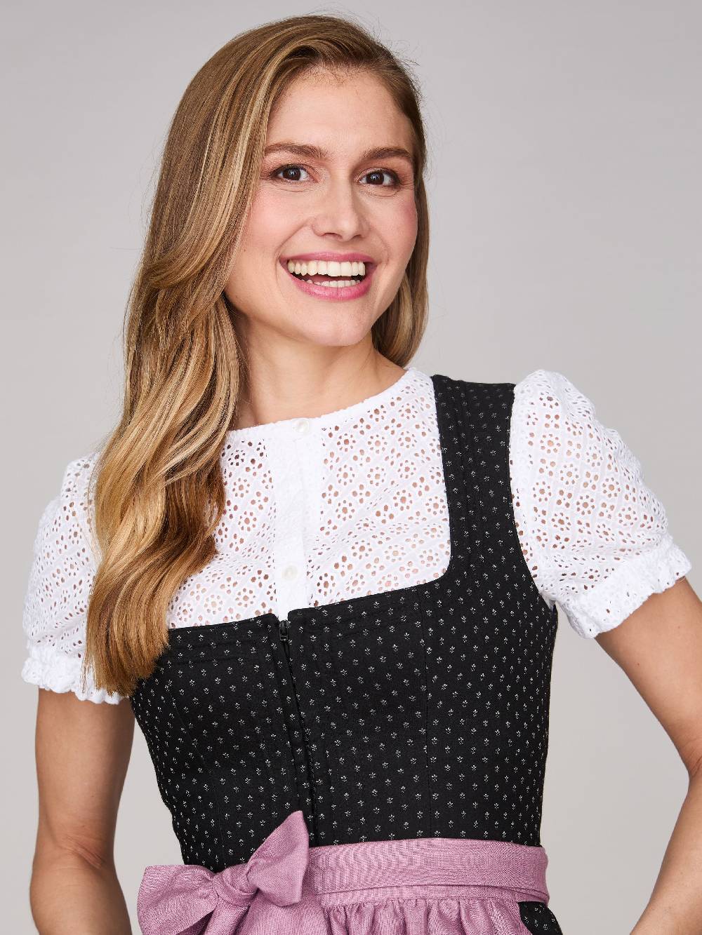 Limberry Hochgeschlossene Dirndlbluse - LOUISA