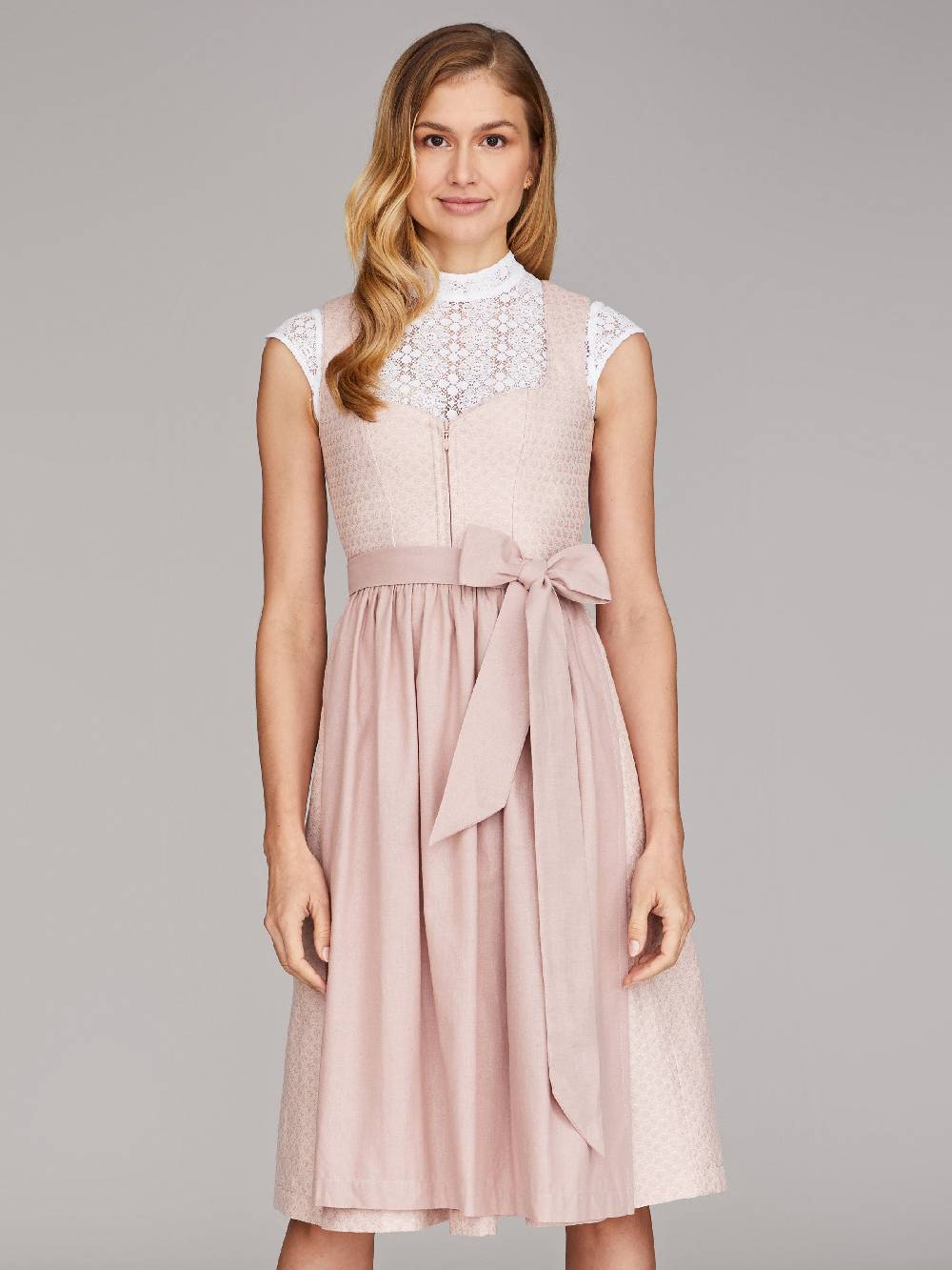 Limberry Hochgeschlossene Weiße Dirndlbluse - MARA