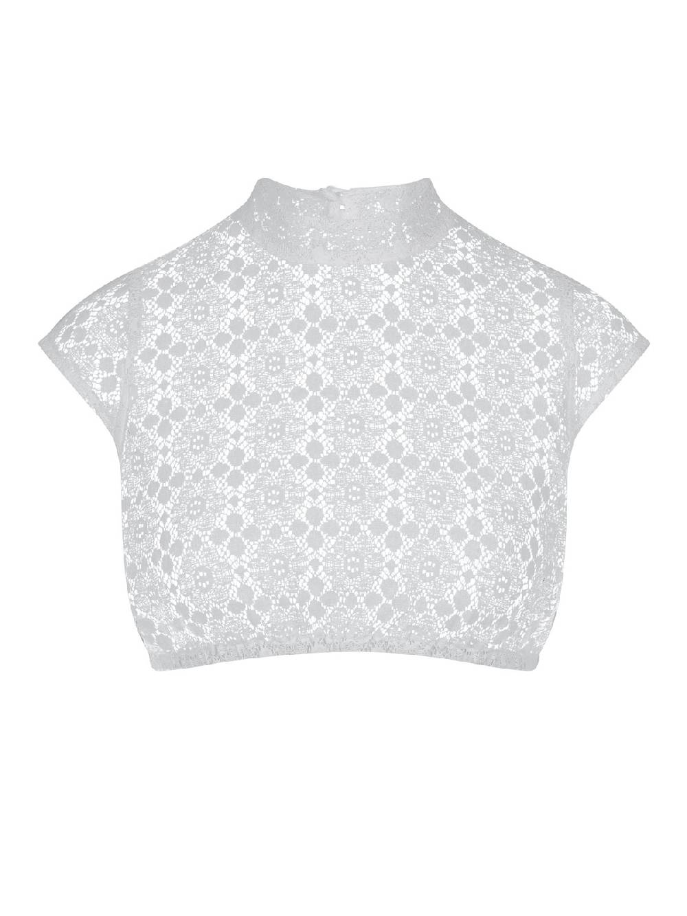 Limberry Hochgeschlossene Weiße Dirndlbluse - MARA