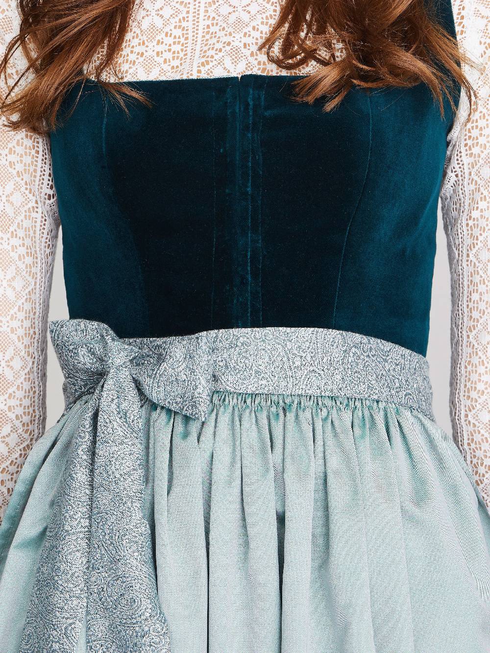 Limberry Mintfarbenes Dirndl Mit Samt-Mieder - MIMI