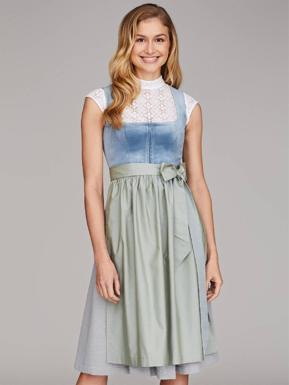 Limberry Mittelblaues Samtdirndl - RUTH VELVET BLUE