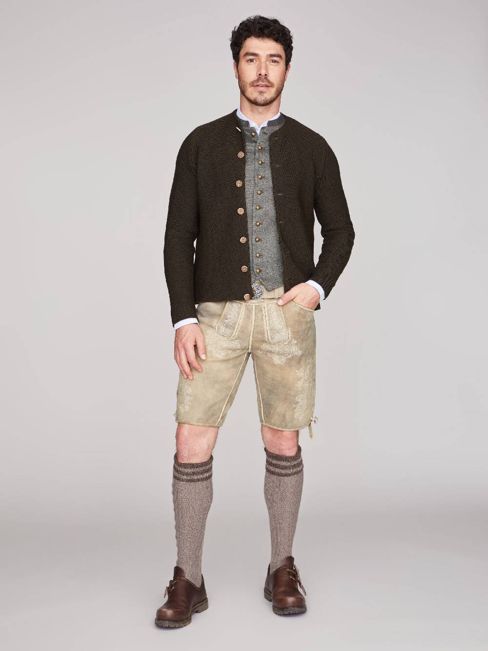 Limberry Olivefarbene Strickjacke - ALOISIUS ALTOLIV