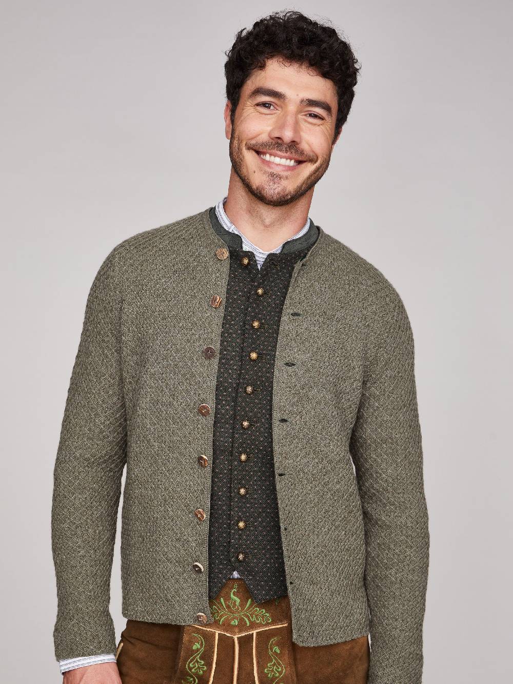 Limberry Olivfarbene Strickjacke - XAVER OLIV